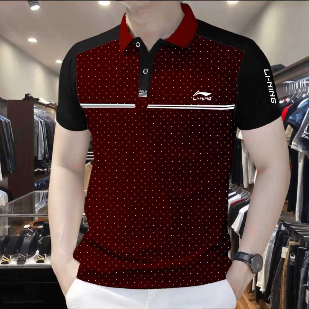 All Over Printed Cotton Polo Shirt